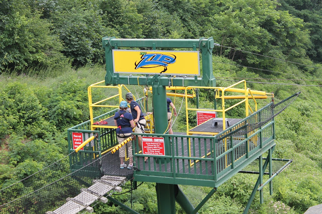 zip line at Wintergreen Resort